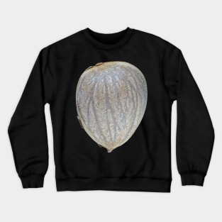 Macro photo of an apricot seed kernel Crewneck Sweatshirt